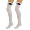 Thigh High Knitted Socks for Women 1 Pair Warm Stocking Over Knee Long Boot Socks