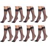 Transparent Sheer Knee High Socks for Women 8 Pairs 15 Denier Stay up Band Thin Sheer Nylon Stockings