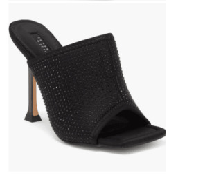 TOPSHOP WIDE FIT ROSE CRYSTAL EMBELLISHED STILETTO SANDAL (WOMEN) (Color: Black, size: 10)