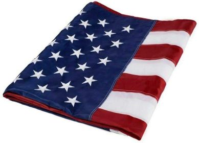 American Flag 10x15 ft 8x12 ft 6x10 ft 5x8 ft 4x6 ft 3x5 ft  2x3 ft Outdoor Heavy Duty Embroidered Stars USA Flag Sewn Stripes Fade Resistance Brass (size: 10x15ft)