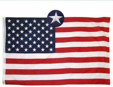 American Flag 10x15 ft 8x12 ft 6x10 ft 5x8 ft 4x6 ft 3x5 ft  2x3 ft Outdoor Heavy Duty Embroidered Stars USA Flag Sewn Stripes Fade Resistance Brass (size: 3x5ft)