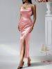 2025 Spring/Summer Dress Casual Sexy Solid Color Strap Dress Evening Dress Women's Wear