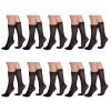 Sheer Knee High Socks for Women with Flower Patterned with Stay-Up Band One Size 10 Pairs