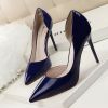 Women Pumps; Simple fashion high heels; stilettos; sexy patent pointed shoes; hollow slim high heels.