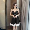 Women's Winter Furry Sexy Short Mini Christmas Dress