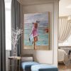 Hand Painted Oil Painting Sexy Girl Beach Oil Painting Seaside Oil painting Beach Oil Painting Artwork Slim Sexy Girl Beach Holiday Painting Nudeart G