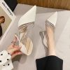 Women's Pumps; Evening Party High Heels Ladies Pointed Toe Nude Leather Black Suede Gold Patent Leather Strappy