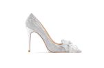 Cinderella Shoes Rhinestone High Heels, wedding shoes pointed toe bow shoes