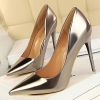 Women Pumps Patent Leather High Heels Shoes Women Basic Pump Wedding Shoes Female Stiletto Women Heel Plus Size 43
