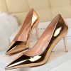 Women Pumps Patent Leather High Heels Shoes Women Basic Pump Wedding Shoes Female Stiletto Women Heel Plus Size 43