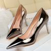 Women Pumps Patent Leather High Heels Shoes Women Basic Pump Wedding Shoes Female Stiletto Women Heel Plus Size 43