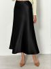 Womens Satin Skirts Casual Silk Midi Skirt High Waisted Long Skirts