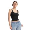 Women's Square Neck Sleeveless Tank Tops Basic Tight T Shirts