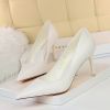Women's Pumps; Stylish minimalist women's high heels. Stiletto super high heel; shallow pointed toe sexy single shoes; plus-size women's shoes