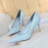 Women's Pumps; Stylish minimalist women's high heels. Stiletto super high heel; shallow pointed toe sexy single shoes; plus-size women's shoes