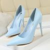 Women's Pumps; Stylish minimalist women's high heels. Stiletto super high heel; shallow pointed toe sexy single shoes; plus-size women's shoes