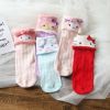 Fashion Sanrio Women's Socks Autumn and Winter Harajuku Kawaii Cute Flanging Girls Socks Lolita Cotton Socks Women Jk Stockings