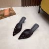 Baotou female slippers summer new wear sandals pointed rhinestone stiletto heels lazy half slippers