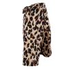 Ladies Leopard Print Skirt Sexy High Waist Slit Long Skirt for Party Business Dating