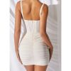 Womens Sexy Elegant See Tulle Dress Sleeveless Mini Dresses