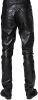 Mens Tight Waistless Pants Zipper Placket Daily Leisure Sports Leather Middle Trousers for Parties, Dances