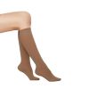 3 Pairs Women's Massage Nylon Sheer Knee High Stockings with Reinforced Toe