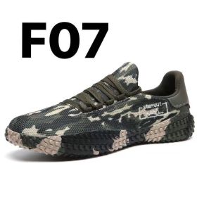 Spring and Summer Flying Woven Casual Shoes Large Men's Shoes Beathable Korean Forrest Gump Sneakers (Option: Army Green-40)