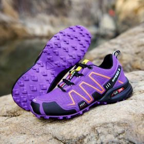 Men's Shoes Off-road Running Shoes Solomon Travel Hiking Shoes Hiking Boots (Option: 908 Purple-37)
