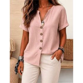 Womens European And American-style Cardigan (Option: Pink-XL)