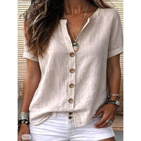 Womens European And American-style Cardigan (Option: Apricot-L)