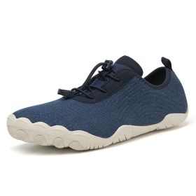 Fitness Leisure Swimming Wading River Trekking Non-slip Breathable Beach Shoes (Option: Blue-37)
