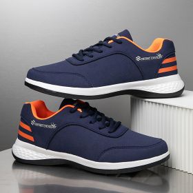Casual Breathable Running Shoes Wear-resistant Sports Board (Option: Blue-47)