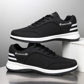 Casual Breathable Running Shoes Wear-resistant Sports Board (Option: Black-42)