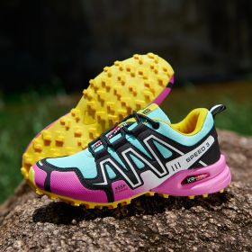 Men's Shoes Off-road Running Shoes Solomon Travel Hiking Shoes Hiking Boots (Option: 907 Pink-39)